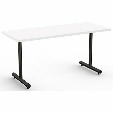 SPECIAL-T Table, Black Base, 24inWx60inLx29inH, White SCTKING2460BWH